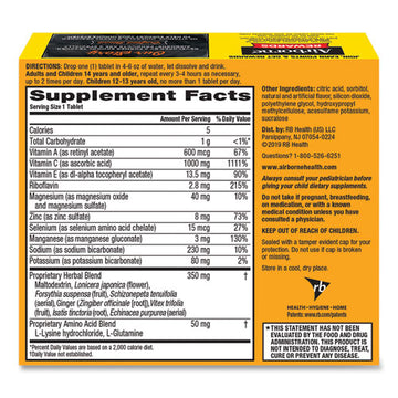 Airborne® Immune Support Effervescent Tablet, Zesty Orange, 30 Count freeshipping - TVN Wholesale